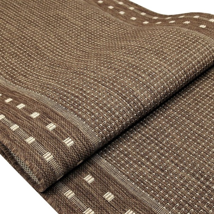 Chodnik do przedpokoju sznurkowy Kropki Coffee szer. 80 cm #2