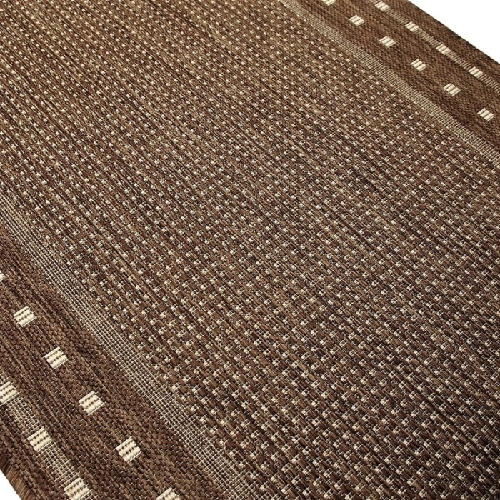 Chodnik do przedpokoju sznurkowy Kropki Coffee szer. 80 cm #3