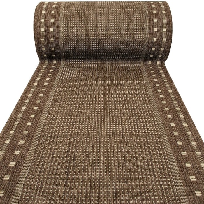 Chodnik do przedpokoju sznurkowy Kropki Coffee szer. 80 cm #5