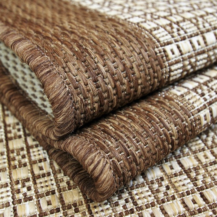 Chodnik sznurkowy Kratka Coffee szer. 80 cm #3