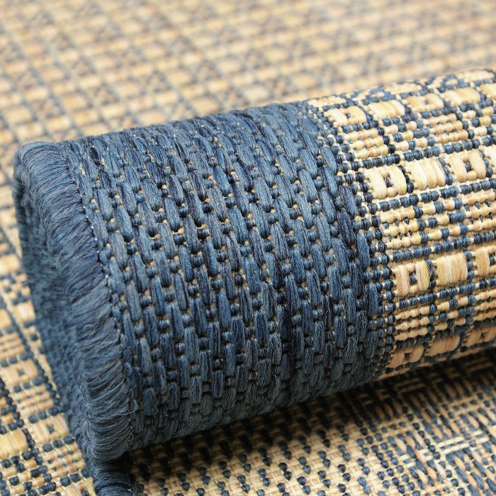 Chodnik sznurkowy Kratka Niebieska szer. 100 cm #7