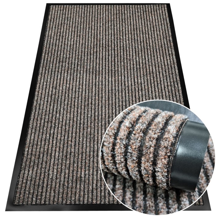 Wycieraczka pod drzwi 60x80 cm Prążek Beżowy #1