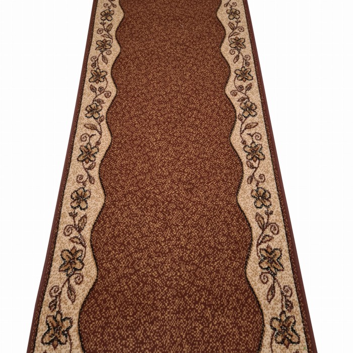 Chodnik dywanowy Riga brąz, szer. 100 cm 