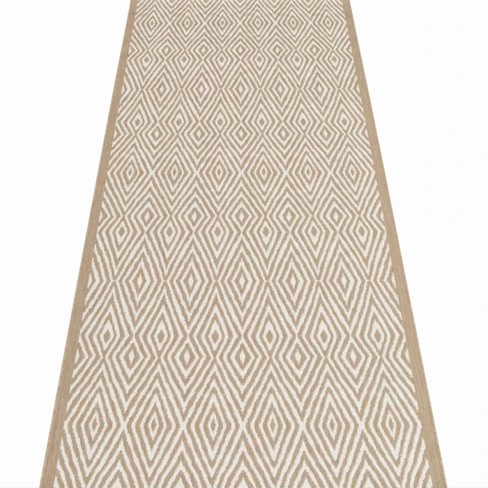 Chodnik sznurkowy Beżowy Romby szer. 80 cm #1