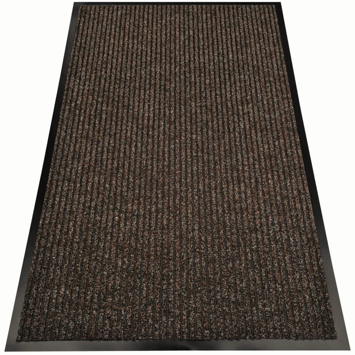 Wycieraczka pod drzwi 90x120 cm prążkowana brązowa #4